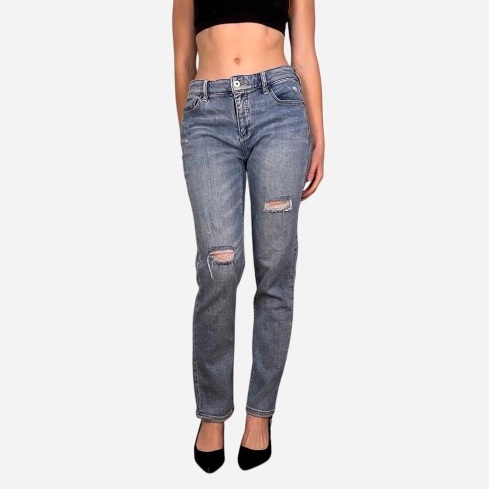 Anthropologie pilcro jeans stretch material slim boyfriend style size 27